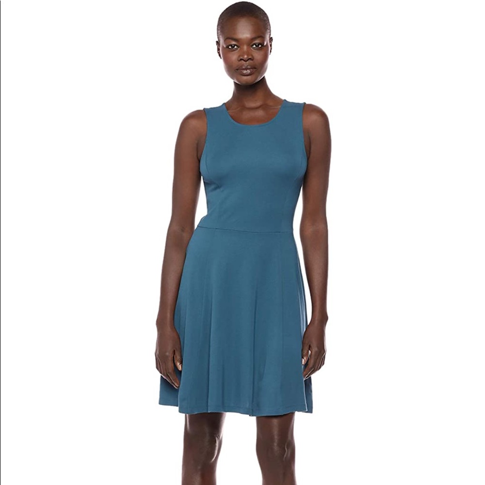 women's • sleeveless dress • petrol blue • sz XS